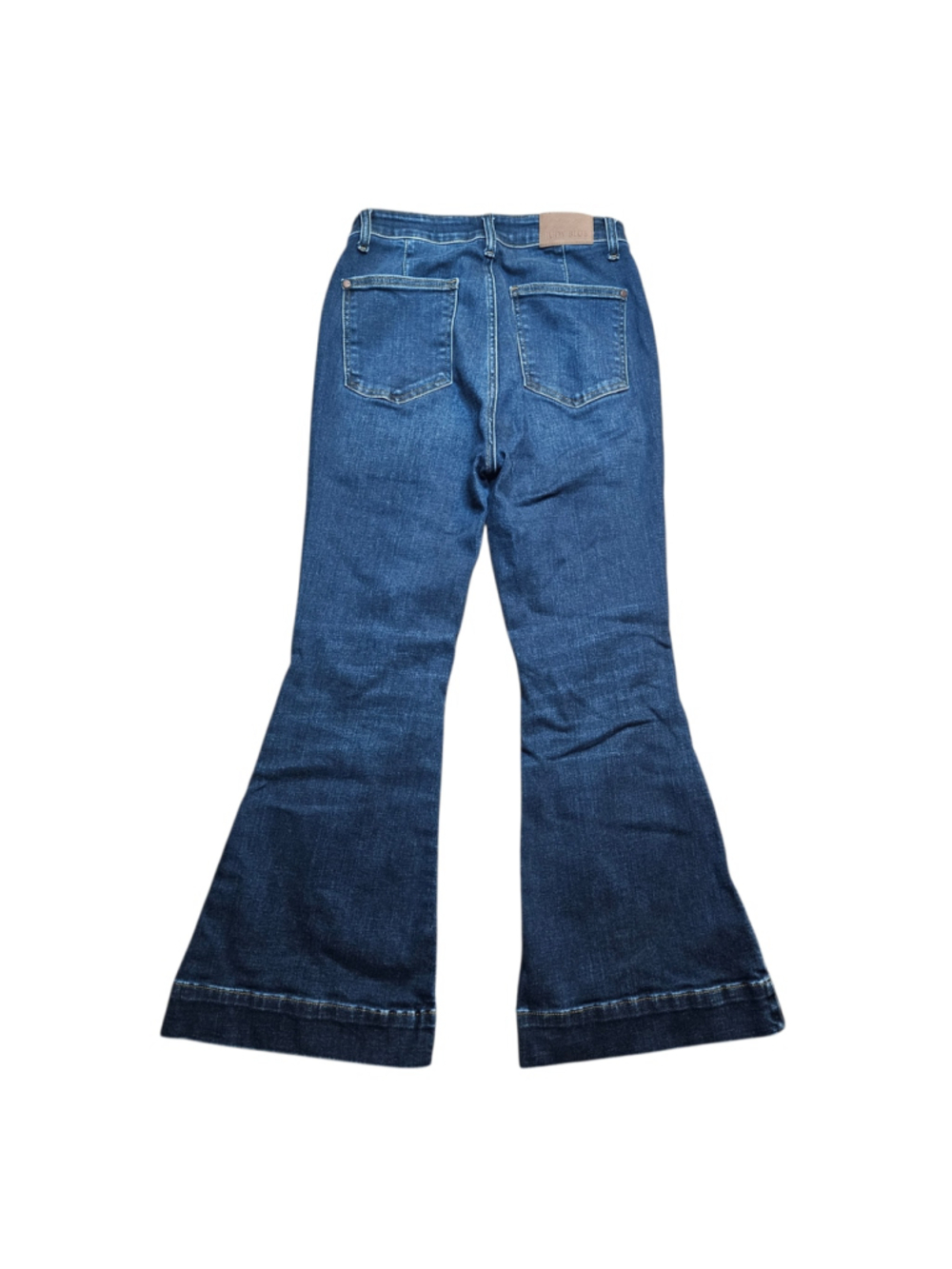 Judy Blue 7/28 Short Medium Wash High Rise Flare Jeans - Picture 3 of 8